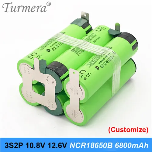 18650 батарея 3400mAh 6800mAh ncr18650b 12,6 v 16,8 v 21v батарея для отвертки shurik shura батарея 3s 4S 5s пайка - Цвет: 3S2P-34B-6800mAh-01