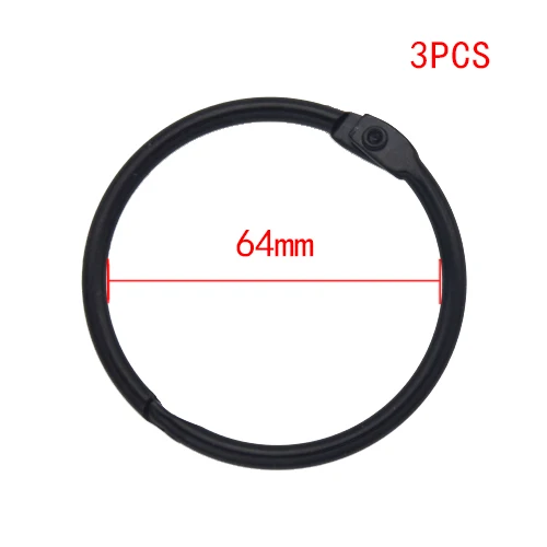 Premium Black Metal Ring Binder Set - Versatile Loose-Leaf Book Hoops for DIY Projects and Office Organization