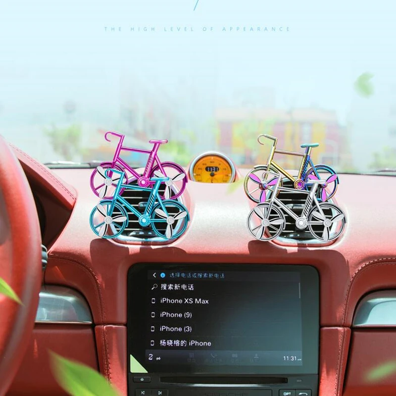 Автомобильный освежитель воздуха в форме велосипедного отверстия, воздушный клипса кондиционирования, диффузор, ароматерапия с парфюмом, твердые автомобильные аксессуары
