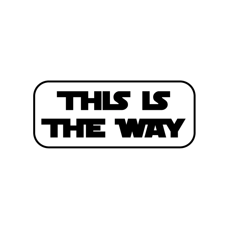 20*8cm'This Is The Way' Mandalorian Baby Yoda Stickers for Laptop Window Bumper Montorcycle Sticker Waterproof Can be customized