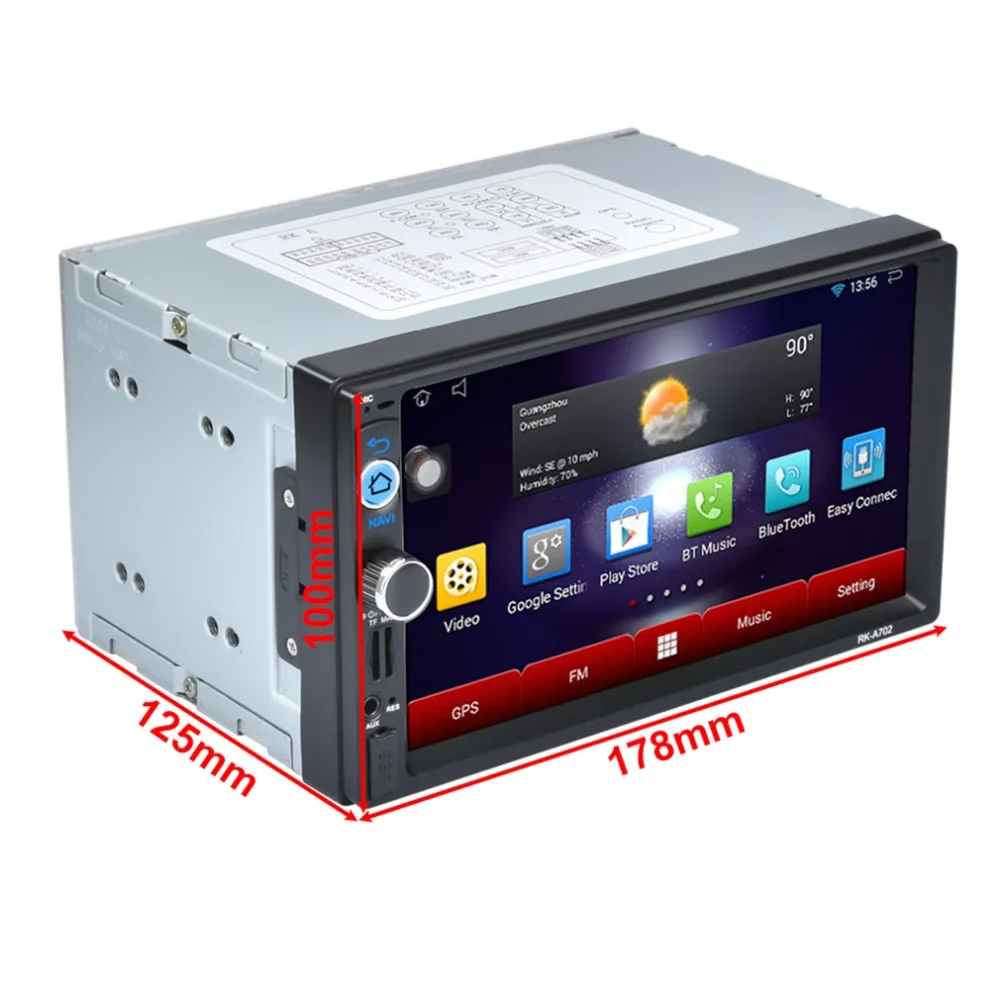 Новинка 7 дюймов HD 1080P 1024*600 емкостный экран функция Автомобильный DVD MP3 плеер встроенный Bluetooth RK-A702 Прямая поставка