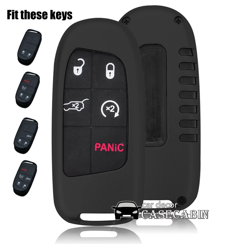 

Aluminum Alloy Case Cover Frame fit for Jeep Grand Cherokee Chrysler Renegade Fiat Freemont Dodge Journey Ram Key Fob A18