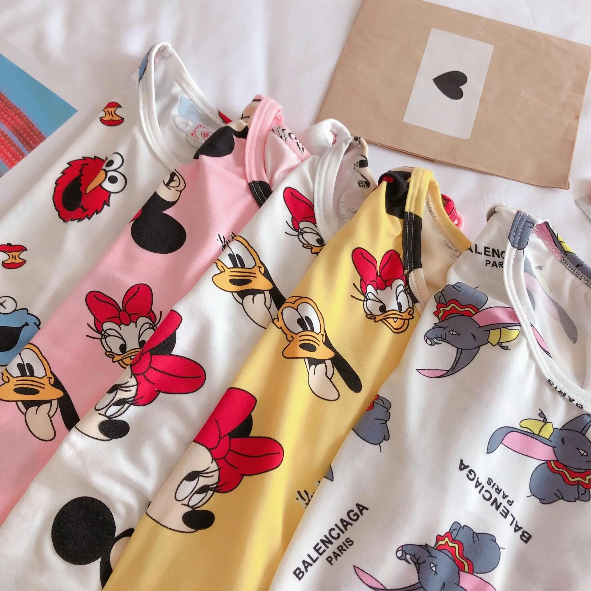 

Sesame Street Pajamas Women's Autumn Korean-style Hot Selling Cartoon Dumbo Long Sleeve Trousers Storage Bag Qmilch Home Wear