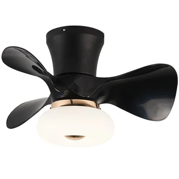 

Nordic modern and simple inverter ceiling hanging fan lamp dining room bedroom ultra-thin Macaron children's room mute electrici