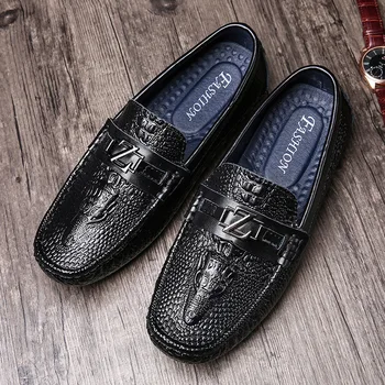 

Male Summer Shoes 2019 Doug Shoe Male Genuine Leather Dawdler Tide Shoes Leisure Time Joker Leather Shoes Trend