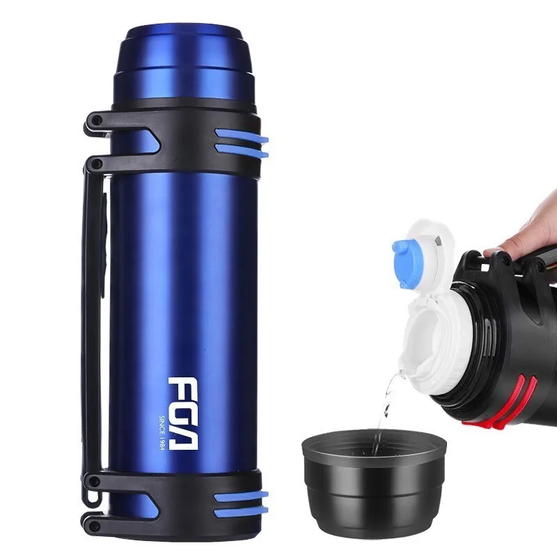 blue 2.2L термос с изоляцией из нержавеющей стали, Термокружка для путешествий, кофейные кружки, Термокружка для воды - Цвет: blue