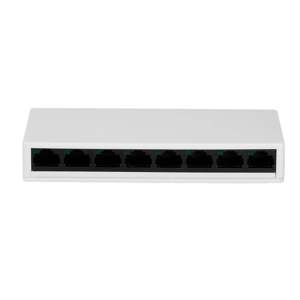 SW08 8 портовый коммутатор Gigabit 10/100 Мбит/с сетевой Ethernet сплиттер домашний офис