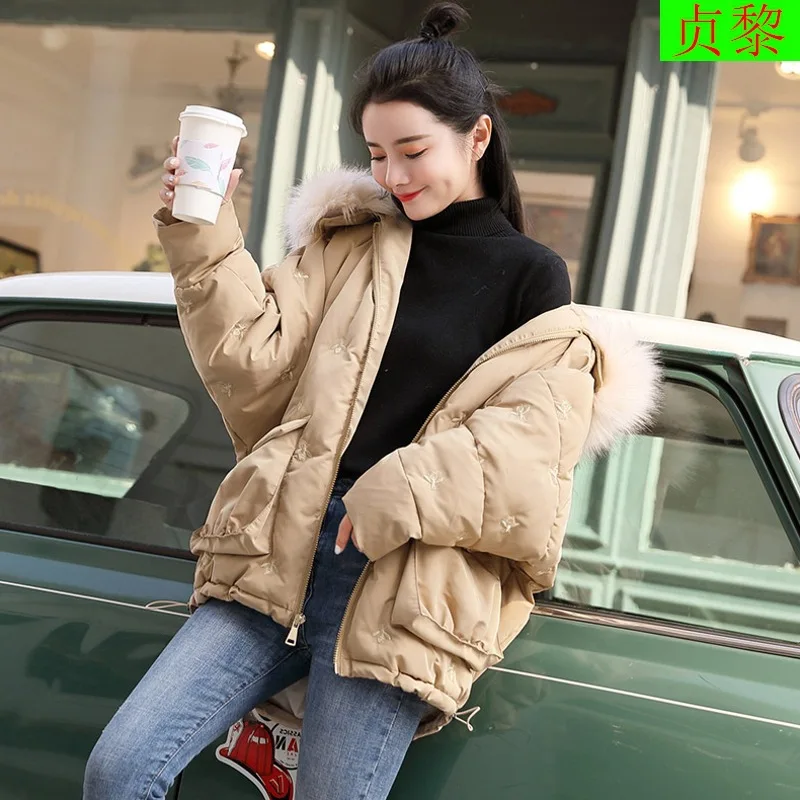 

2018 Winter New Style WOMEN'S Dress Short Puffy down Coat Korean-style BF Fashion down Jacket Cotton-padded Clothes Cotton-padde