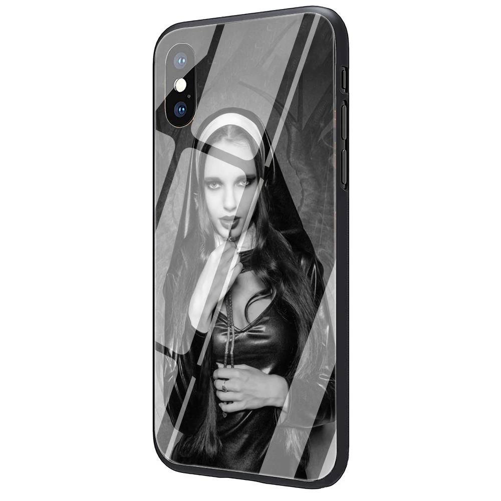 G11 EWAU Sister style Nun сексуальная девушка закаленное стекло чехол для телефона iPhone 11 Pro 6 6S Plus 7 8 Plus X XS XR XS Max - Цвет: G11