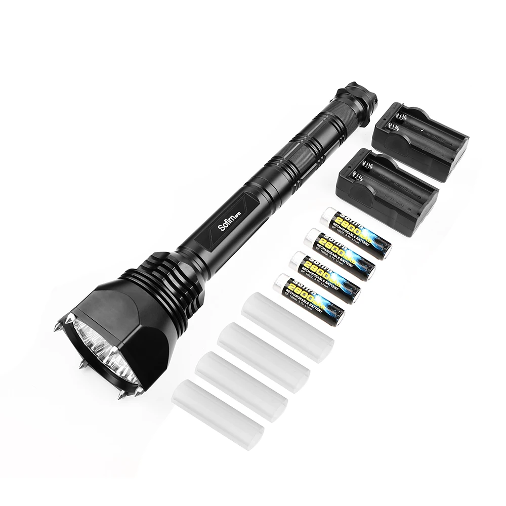 US $77.00 Sofirn SF22 Kit Powerful LED Flashlight Self defense Cree XML2 6000LM LED Flashlight 18650 Military Tactical lanterna Adjustable