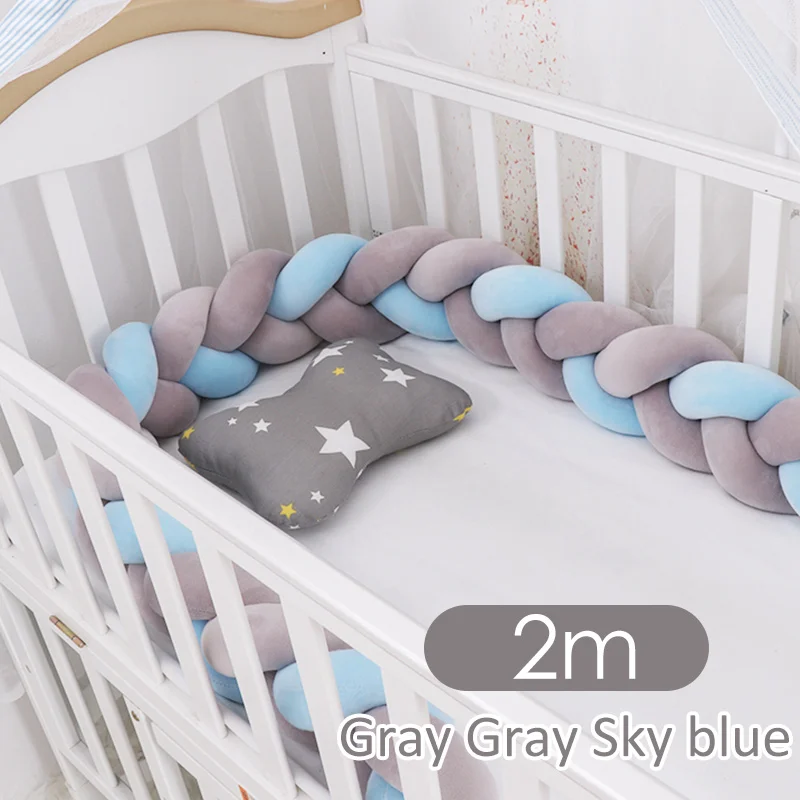 color 5 New Arrival 1-9 Baby Crib Bumper Cushion 1.5M/2M/3M Newborn Bed Braid Stuff Stroller Accessories Baby Room Decor Kids' things - Цвет: color 5