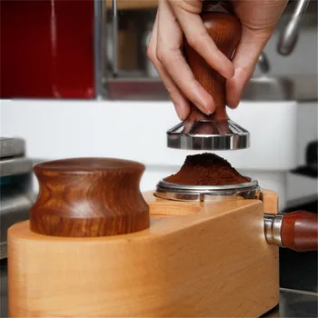 

TTLIFE Reusable Barista Wood Coffee Tamper Holder Espresso Stand Base Maker Accessories Coffee Sets