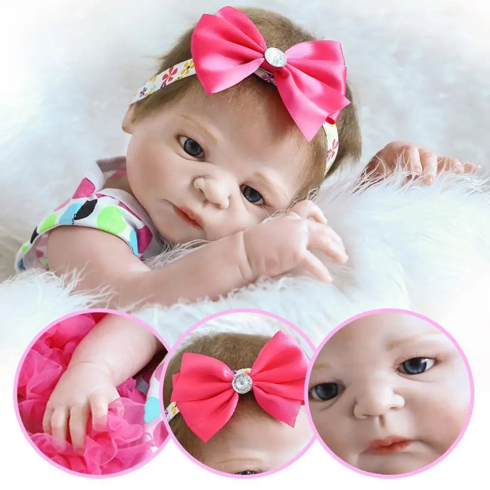 

40cm Lifelike Boneca Reborn Silicone Completa Realista Bebe Reborn Lifelike Soft Silica Rebirth Doll birthday Gift