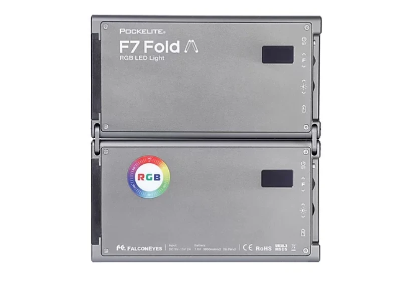 detail 7 Falcon Eyes 24W F7 Fold Pocket RGB LED Light Android & iOS APP Control Adsorbable For Video  Youtube  Vlog Photography Fill Lamp