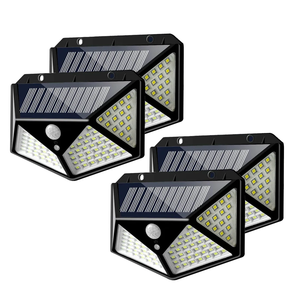 

VONGFONG 100 LED Solar Light Powered Sunlight Outdoor Solar Lamp Waterproof PIR Motion Sensor Street Light for Garden Decoration