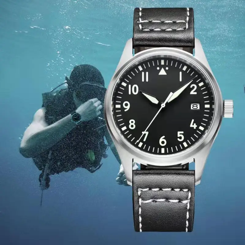 Japan Nh35 Pilot Watch Automatic Mechanical Diver Watch Super Luminous Men Watches Sapphire-4