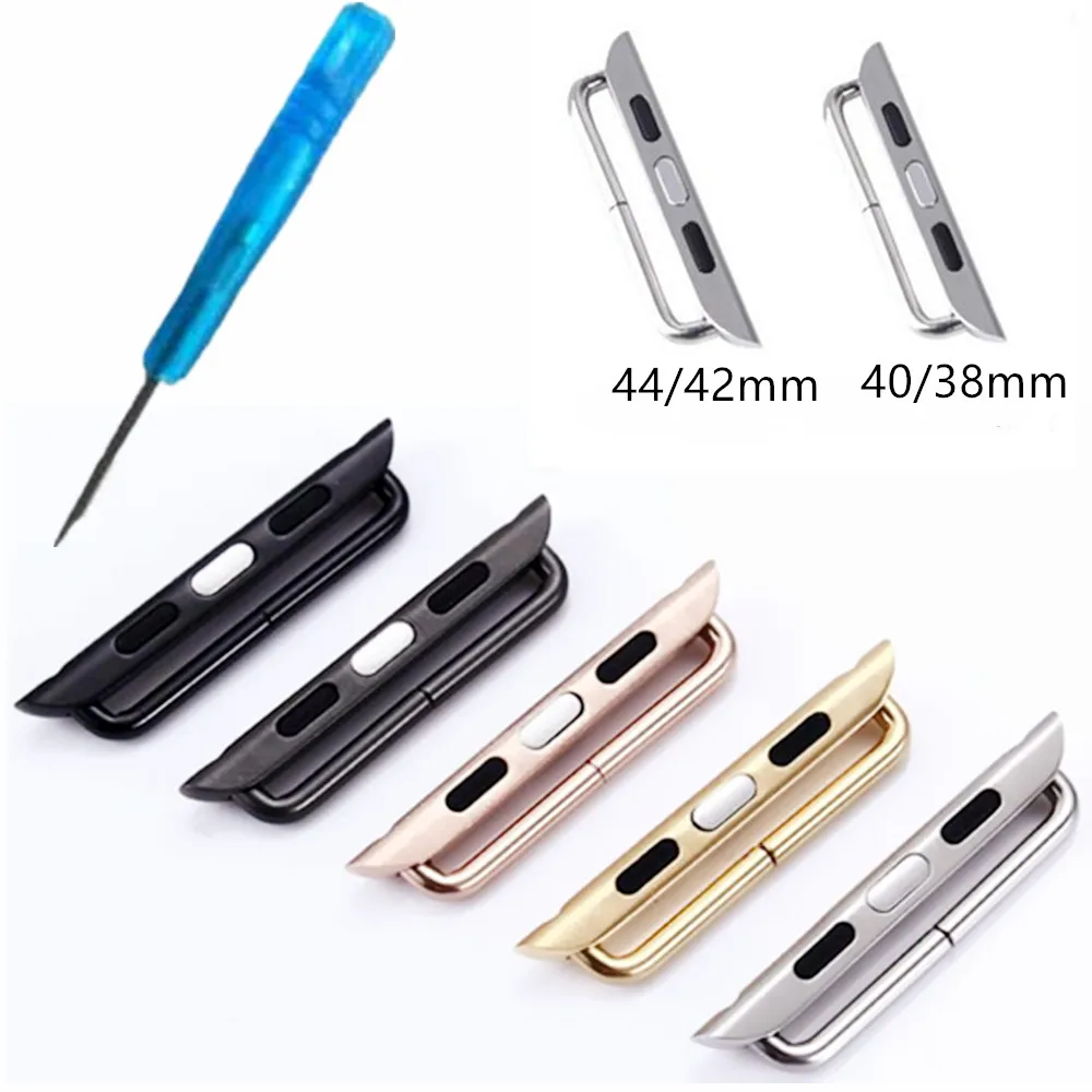 

10Pcs/Lot Stainless Steel Adapter Watchband 1:1 for Apple Watch Band 38/40 41 42 45 44mm Series 2 3 4 5 6 7Connector Accessories