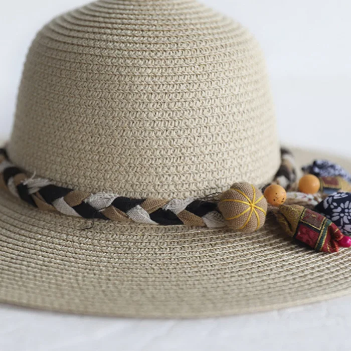 Hat Bag Set Wide Brim Straw Hats Cap Single Shoulder Bag for Kids Spring Summer Beach THJ99