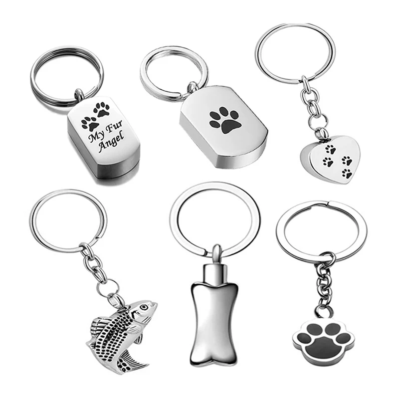 Portachiavi Cremazione Portachiavi Per Animali Domestici Portachiavi In Acciaio Inossidabile Personalizzato Per Cani In Acciaio Inossidabile