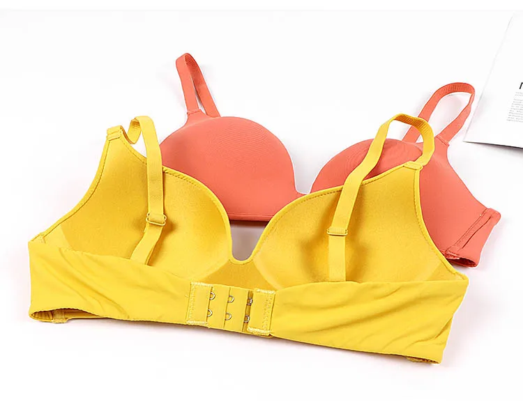 CINOON Fashion Sexy Bras for Women Push Up Lingerie Seamless Bra Bralette Wire Free Brassiere Solid Color Underwear Intimates (12)