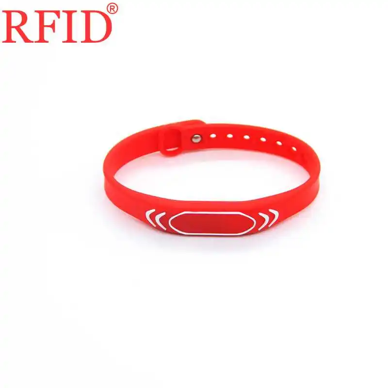 1pcs Red ID 125 кГц EM4100 TK4100 только для чтения браслет регулируемый брелок RFID Силикагель красный водонепроницаемый карта контроля доступа Быстрая 1 - Цвет: 1pcs Red