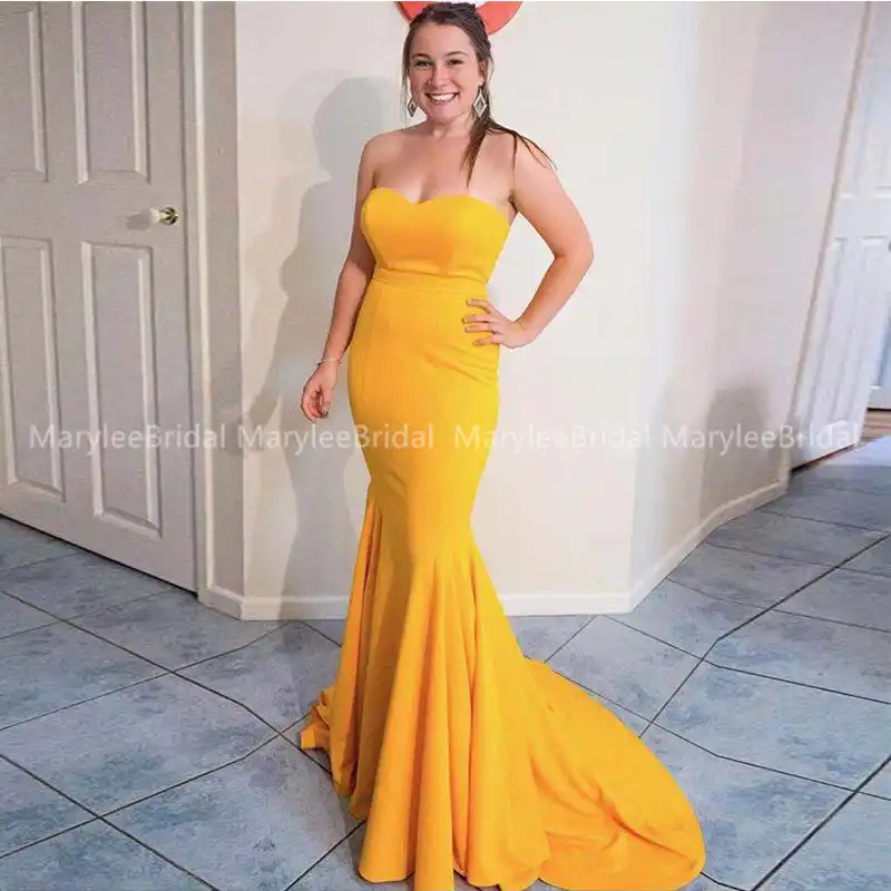 Strapless mustard dress Clearance
