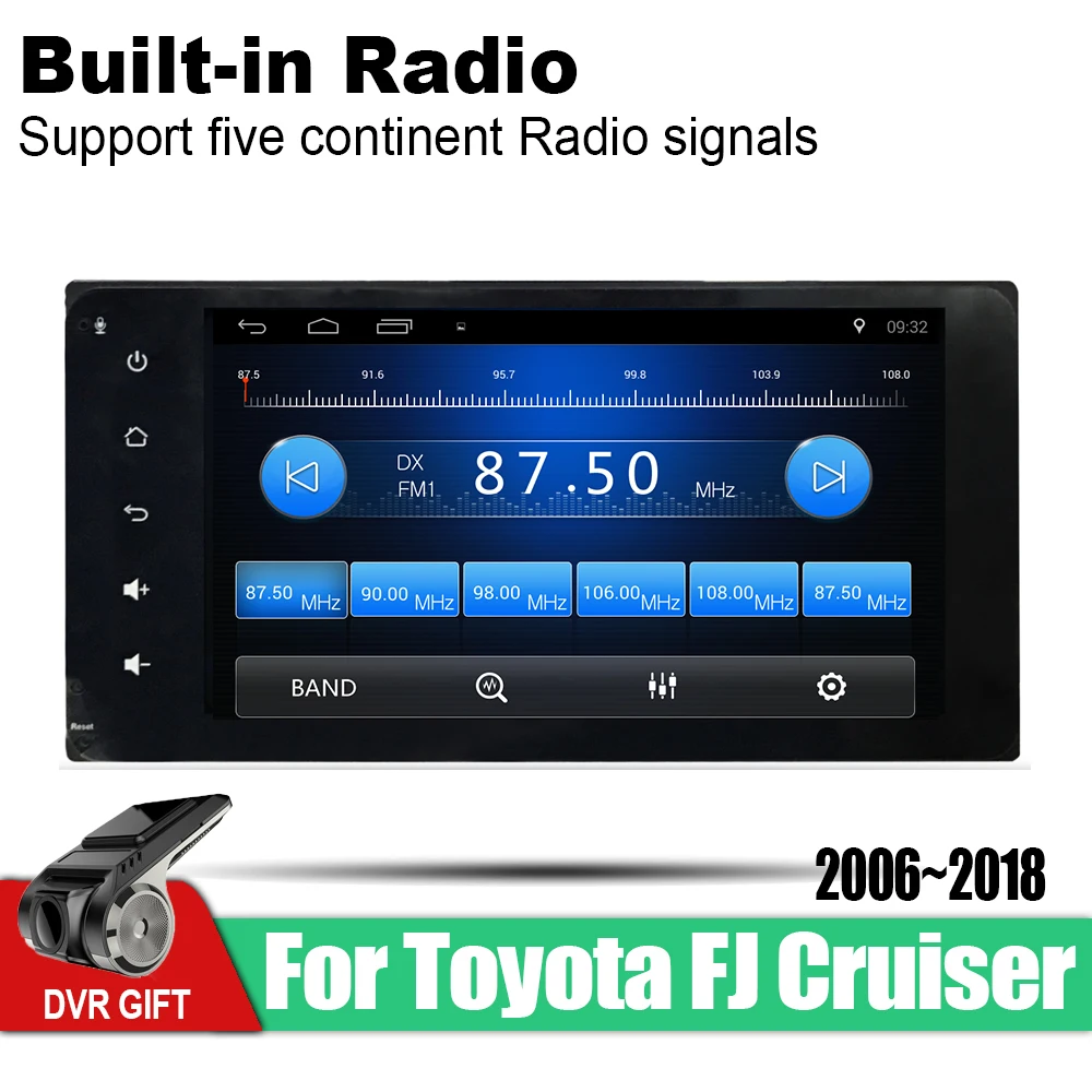 Автомобильный мультимедийный плеер ZaiXi Android с GPS для Toyota FJ Cruiser 2006 ~ 2018