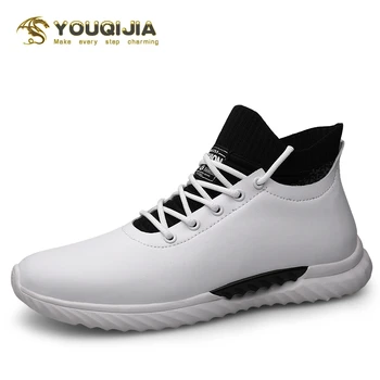 

Leather Waterproof Versatile Casual Shoes Men Invisible Height 7CM Autumn Winter Black Men Soft Face Sports Breathable Tide Shoe
