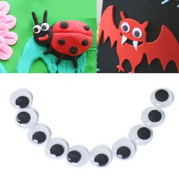 

100Pcs Self Adhesive Googly Wiggly Eyes 6/8/10/12/15/20mm Mixed for Toys Dolls DIY Accessory Eyeball for Scrapbook