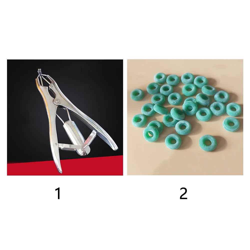 Slaughterhouse Labor Saving Applicator Bloodless Clamp Stainless Steel Farm Ring Sheep Castration Plier Livestock Sturdy