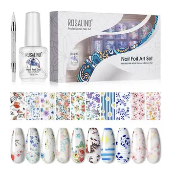 

2021 Halloween Christmas DIY Nail Art Star Transfer Decal Set Blue Ocean Series Nail Sticker Nail Polish Gel Set