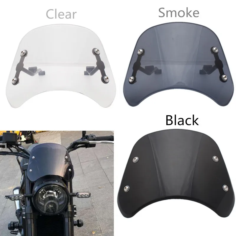 

Black/Smoke/Clear ABS Plastic Protector Fairing Motorcycle Front Windshield Windscreen Wind Deflector For Benelli Leoncino 500
