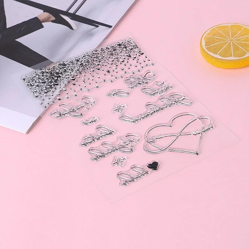 Звездное Сердце DIY силиконовый прозрачный штамп цепляющее уплотнение тиснение для скрапбукинга декоративные украшения