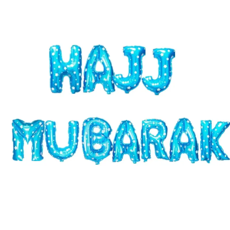 Hajj Mubarak воздушные шары с буквами Алфавит ИД Mubarak баннеры украшения для Рамадана Рамадан Карим Ид аль-Фитр шар hajj Mubarak - Цвет: 11pcs