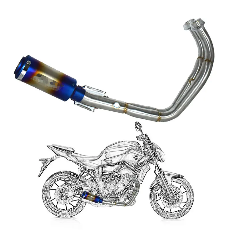 

Motorcycle Exhaust Full system FOR Yamaha MT-07 FZ-07 Tracer 2014-2018 with Muffler XSR700 2016-2017