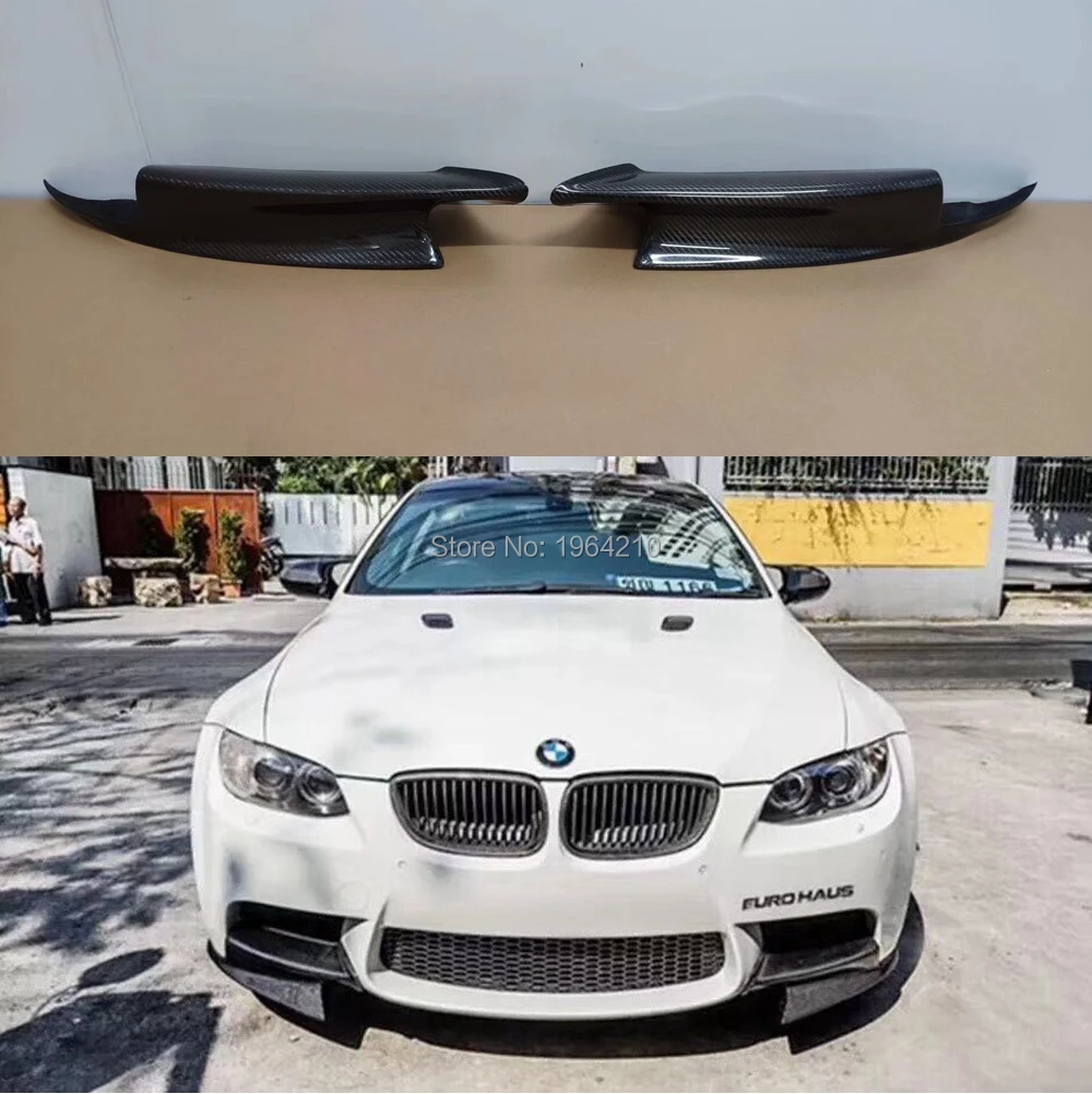 Для BMW 3 серии E92 325i 328i 330i M спортивный бампер 2007-2009 углеродное волокно передние Угловые разветвители флаг Губы Бампер протектор 2 шт