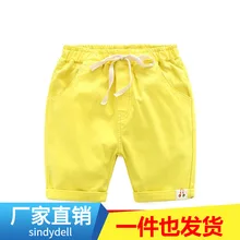 Короткие штаны для мальчиков; стиль г.; летняя одежда в Корейском стиле; повседневная детская одежда; детские брюки средней длины; Верхняя одежда; шорты Sm