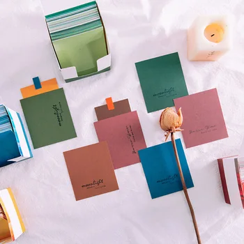 

150pcs Rosy Note Paper Natural Color Monogatari Series Concise Leave A Message Memo Paper Aesthete Stationery