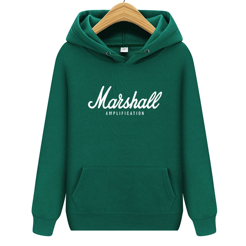 green Бренд мужской спортивной одежды модный бренд Marshall принт мужские толстовки с капюшоном, пуловер хип-хоп мужской спортивный костюм толстовки с капюшоном swe - Цвет: green