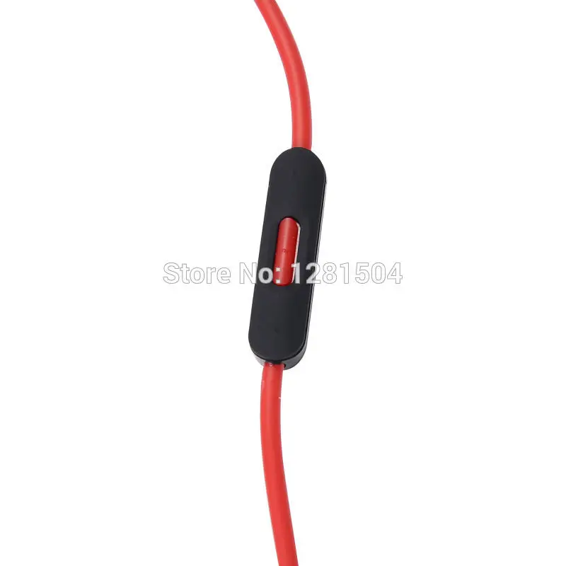 Wholesale Red 3 5MM Control Talk Cable Aux Cable For Headphones Studio Solo Pro Replacement Mic Remote Cable 50pcs Lot