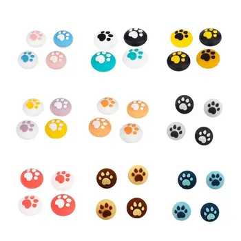 

INTERPLANETARY 4pcs Cute Cat Paw Claw Thumb Stick Grip Cap Joystick Cover For Nintend Switch Lite NS Joy-Con Controller Gamepad