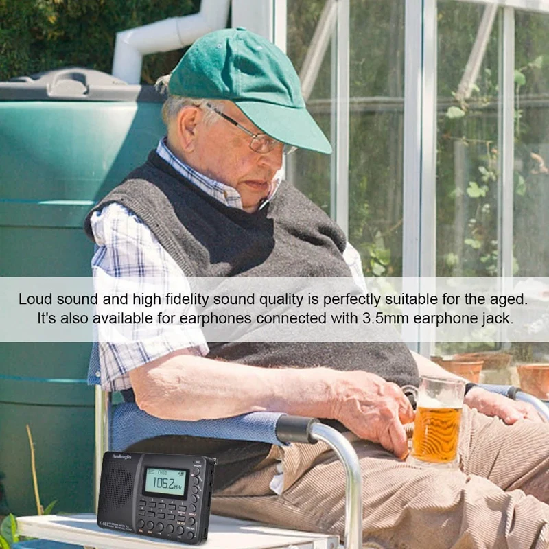 HOT-HRD-603 портативное радио AM/FM/SW/BT/TF карманное радио USB MP3 цифровой рекордер поддержка TF карты Bluetooth