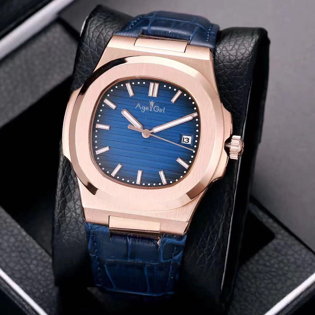 

Luxury Brand New Automatic Mechanical Men Watch Rose Gold Sapphire Stainless Steel Transparent Glass Back Grey Blue White AAA+