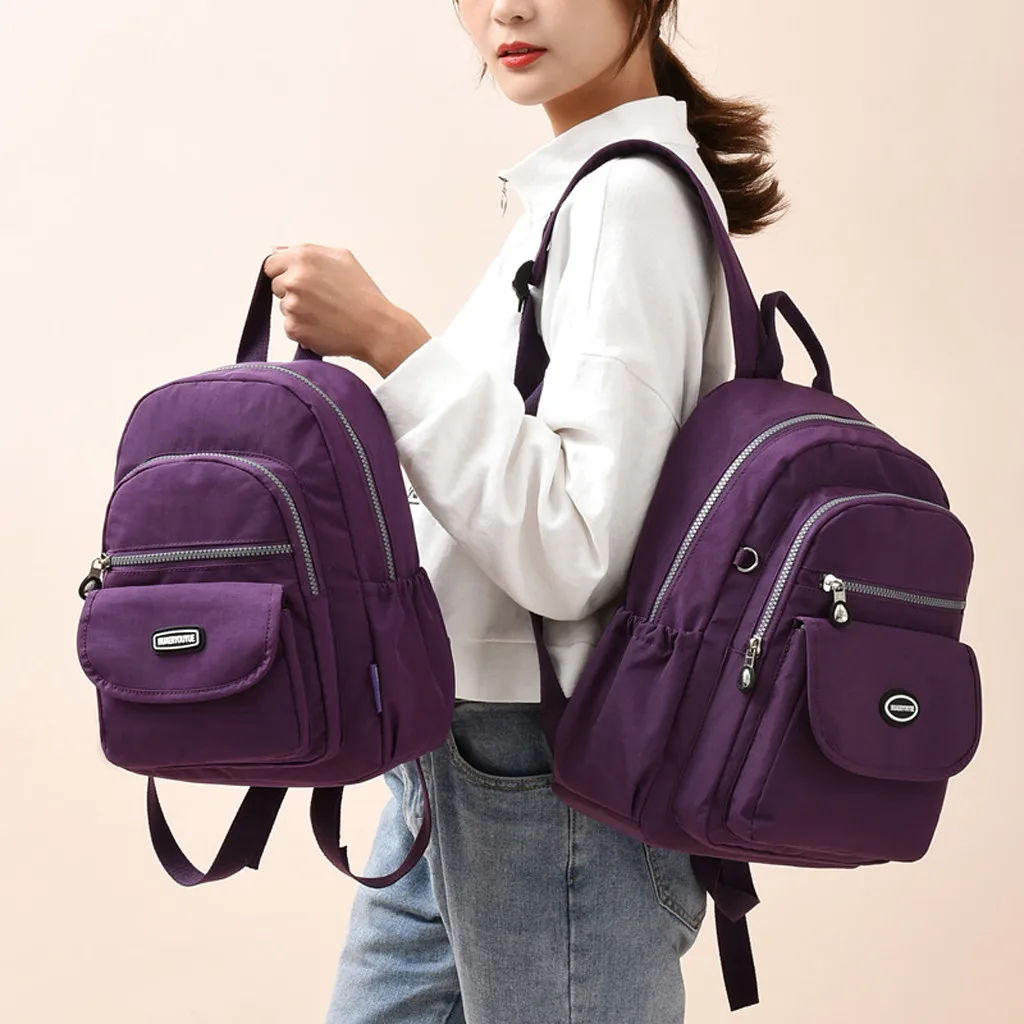 purple travel backpack