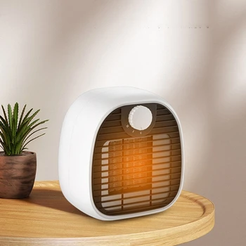

Portable Cute Electric Fan Heater Adjustable Thermostat Overheat Protection for Home Office Indoor Use EU / US Plug Small Househ