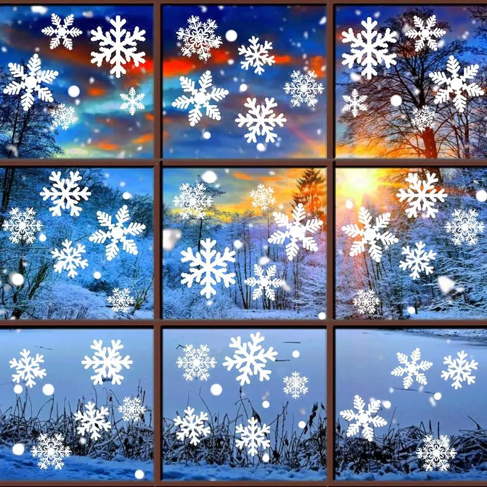 

PATIMATE Merry Christmas Decorations For Home Christmas Snow Window Stickers Christmas Ornament 2019 Navidad Gifts New Year 2020