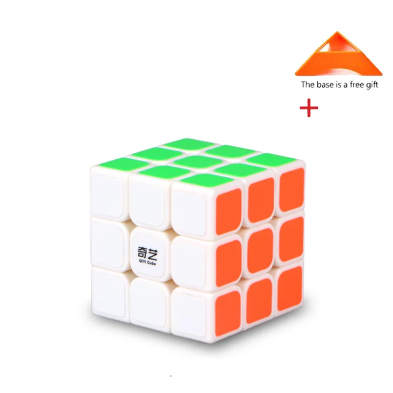Qiyi 3x3x3 куб профессиональный 5,7 см скоростной куб для кубика-пазла Neo Cubo Magico стикер для детские образовательные игрушки - Цвет: White Cube Support