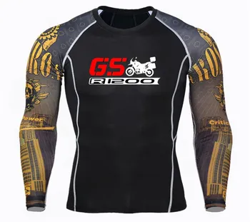 

Fitness MMA Compression Shirt Men Male Long Sleeve T Shirt Bodybuilding Mens GS R1200 Print 3D tshirt Tops tees autumn