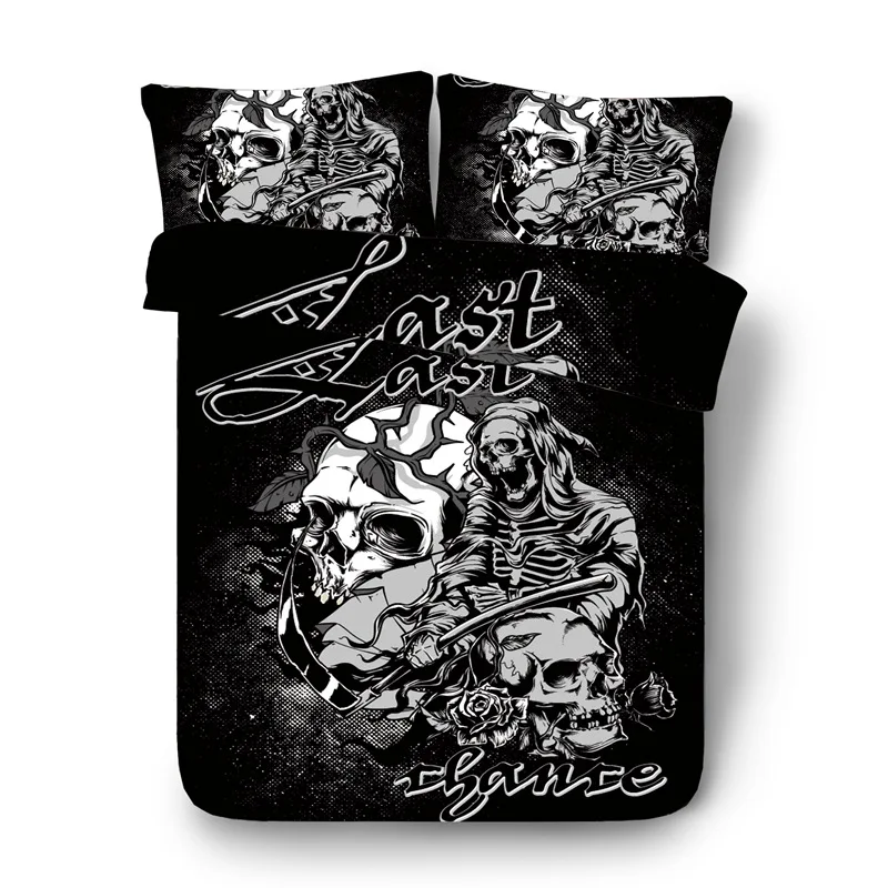 6 Готический 3D Череп Комплект постельного белья Твин Полный Королева Kingsize пододеяльник наволочка постельное белье Комплект постельного белья - Цвет: 6