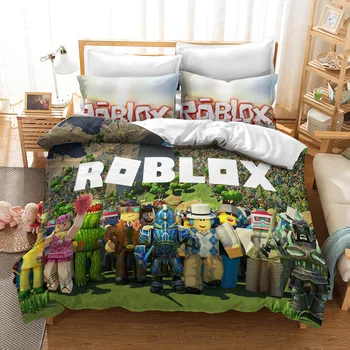 

New Roblox Games 3D Bedding Set Printed Duvet Cover Set with Pillowcase Boy Girls Adults Twin Full Queen King Bedroom Decoration